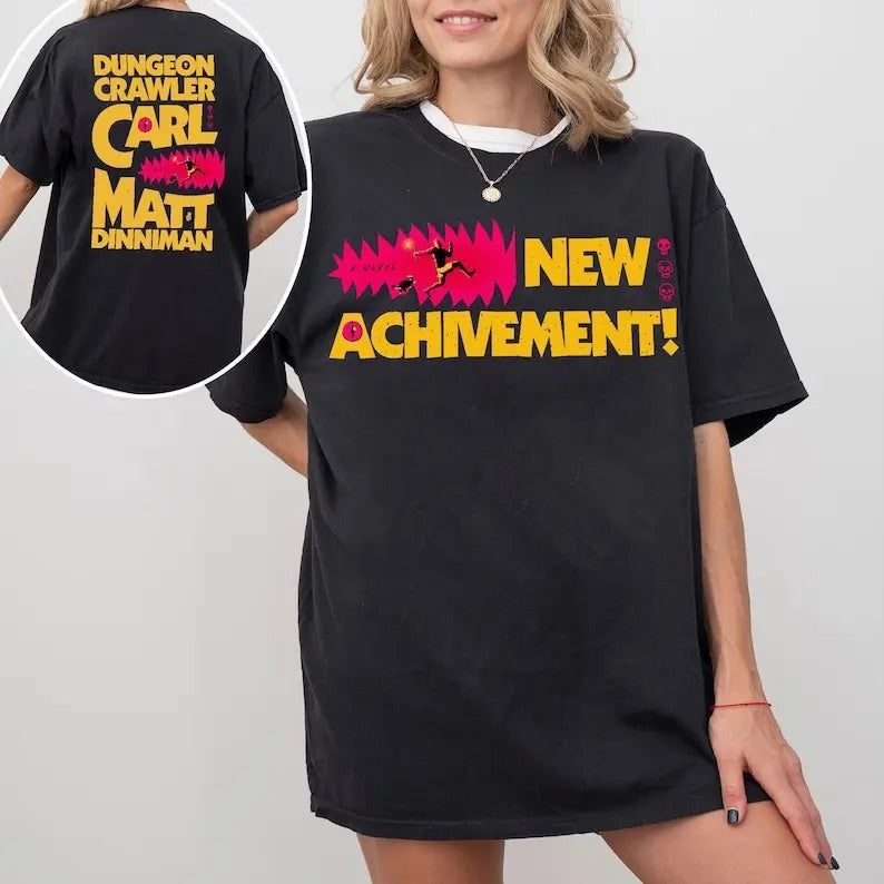 New Achievement Dungeon Crawler Carl Shirt Featuring LitRPG BookTok and Fantasy Science Fiction Design Hoodie, Sweatshirt