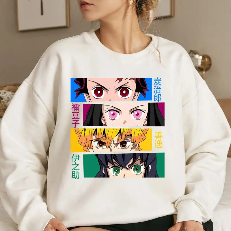 New Generation Breathing DM Characters Shirt Crewneck Hoodie, Anime Otaku Shirt Comfort Cotton Sweatshirt | HypeCrazeTee.com