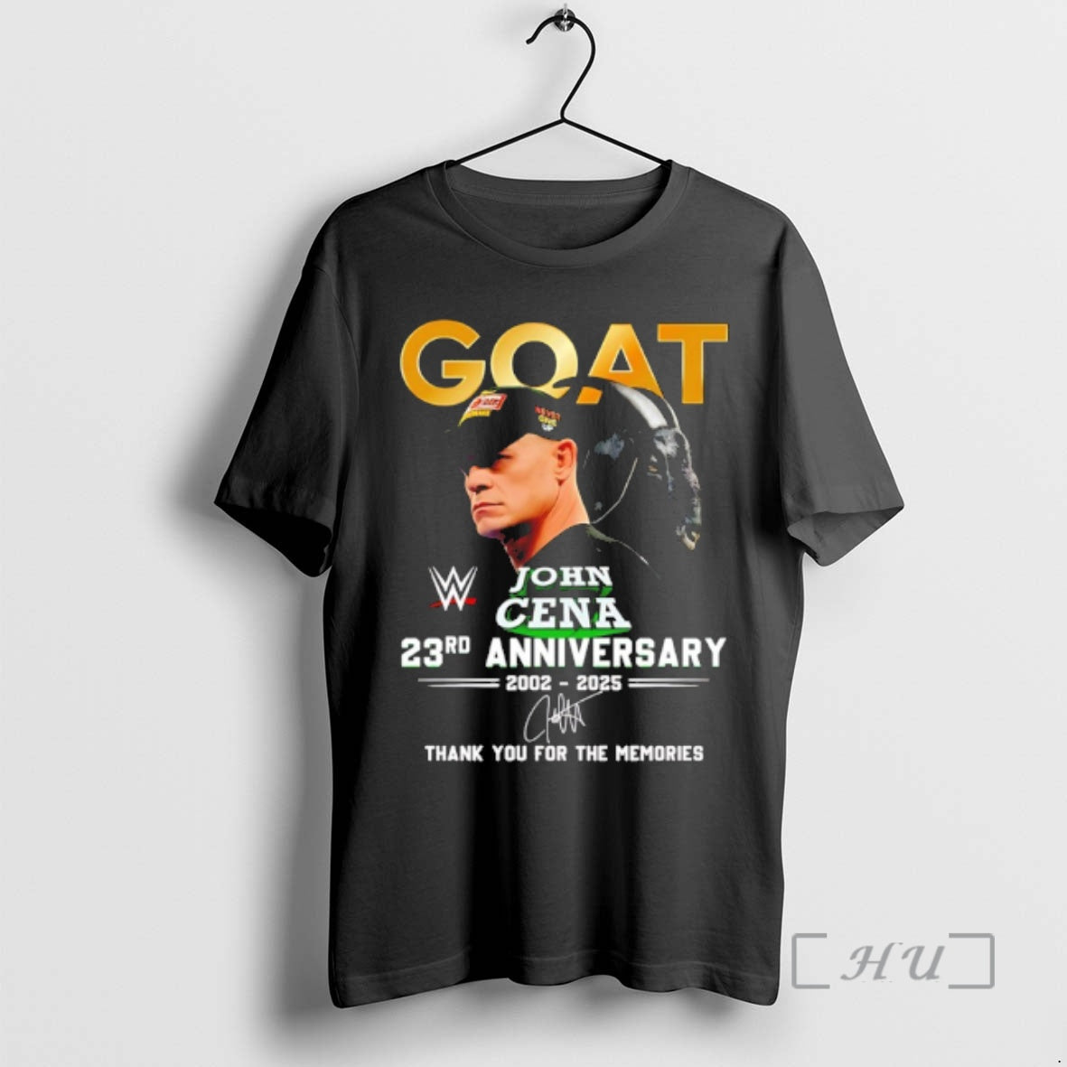 New John Cena Goat 23rd Anniversary 2002 2025 Thank You For The Memories Premium T-Shirts, Hoodie, Sweatshirt