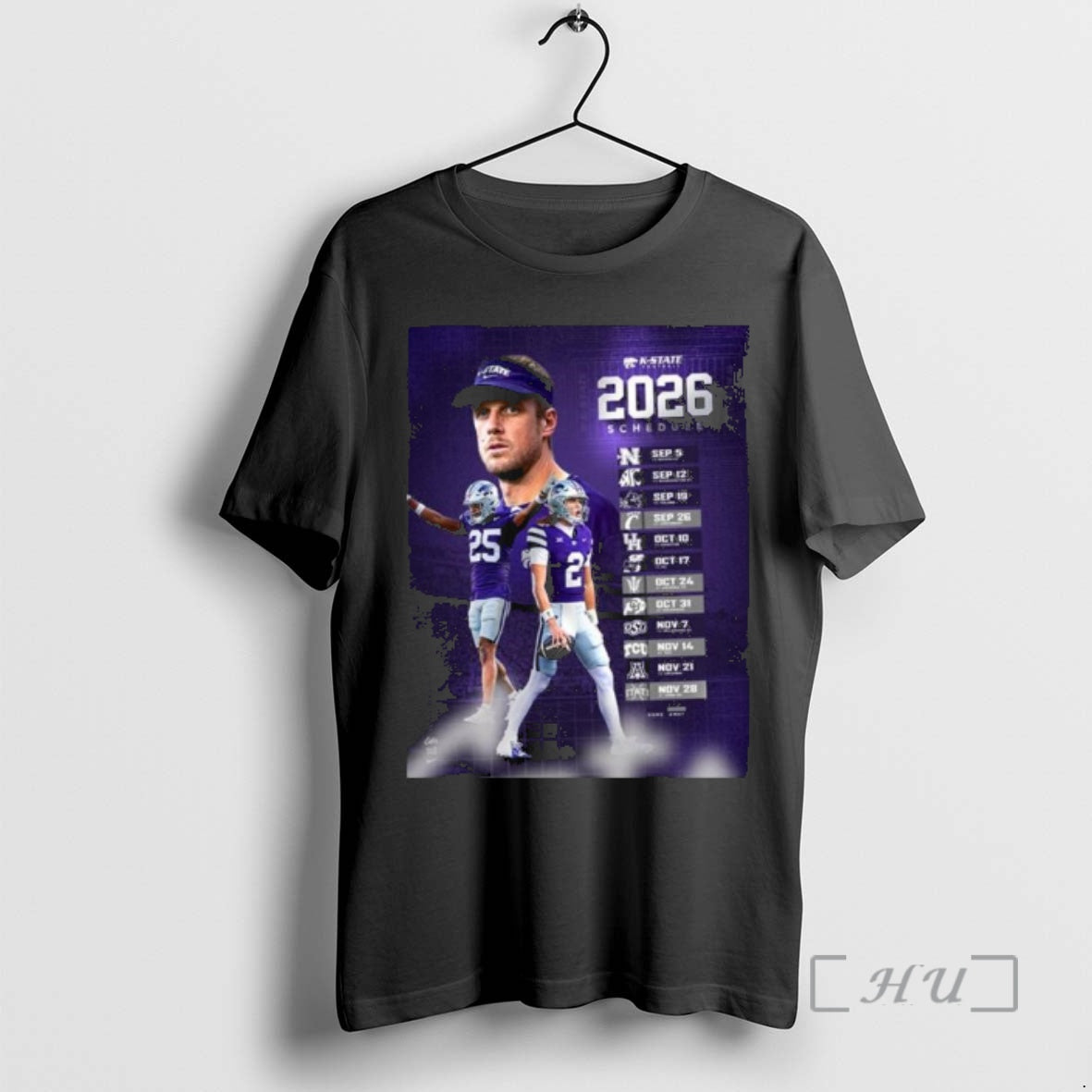 New Kansas State Wildcats Football Ncaa Schedule Season 2026 T-Shirts, Hoodie, Sweatshirt | HypeCrazeTee.com