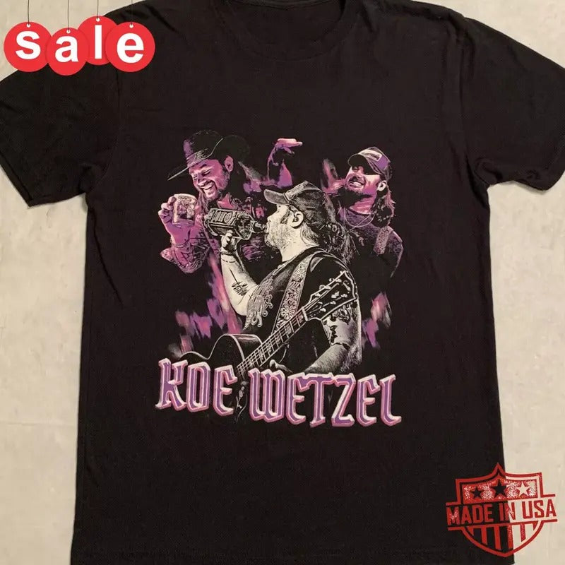 New Koe Wetzel Texas Country Concert Gift For Fans Unisex All Size Shirt Hoodie, Sweatshirt | HypeCrazeTee.com