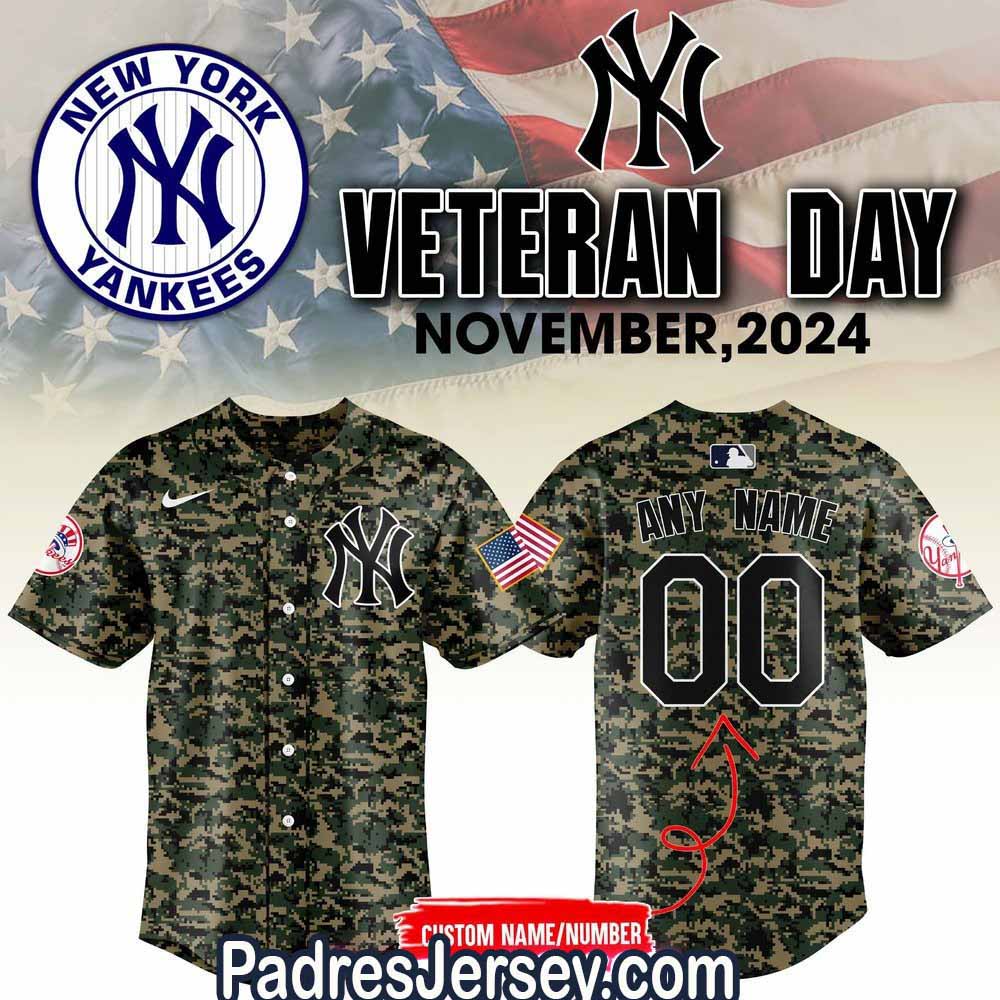 New York Yankees Baseball Jersey Outfit Veteran Day 2024 - Padres Jersey Oasis: Elevate Your Baseball Style Game
