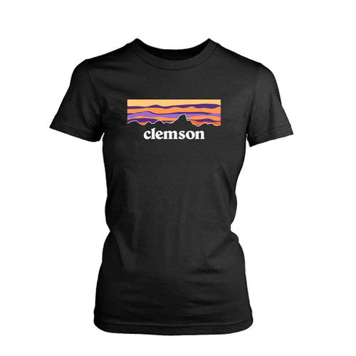 New World Graphics Clemson University Mountain Women's T-Shirt Tee