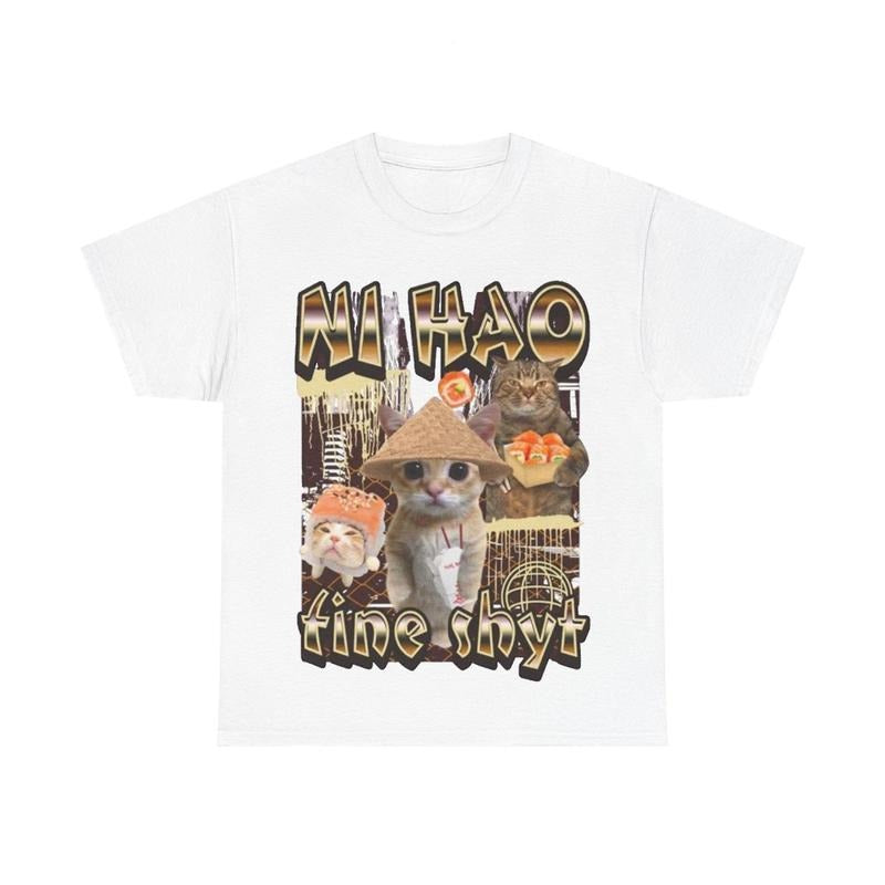 Ni hao fine shyt funny brainrot gen z meme  T-shirt Hoodie, Sweatshirt | HypeCrazeTee.com