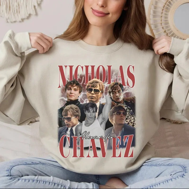 Nicholas Chavez Sweatshirt, Nicholas Alexander Chavez Retro Sweatshirt, Menendez Brothers, Cooper Koch, Unisex Short...