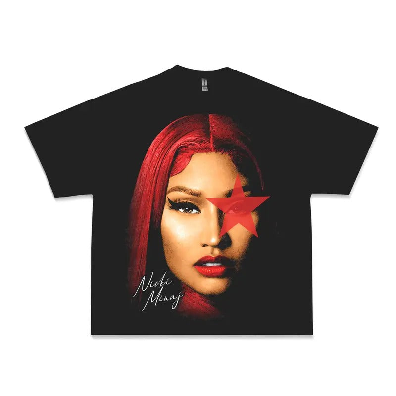 Nicki Red Star Shirt Rap Streetwear T-Shirts, Hoodie, Sweatshirt