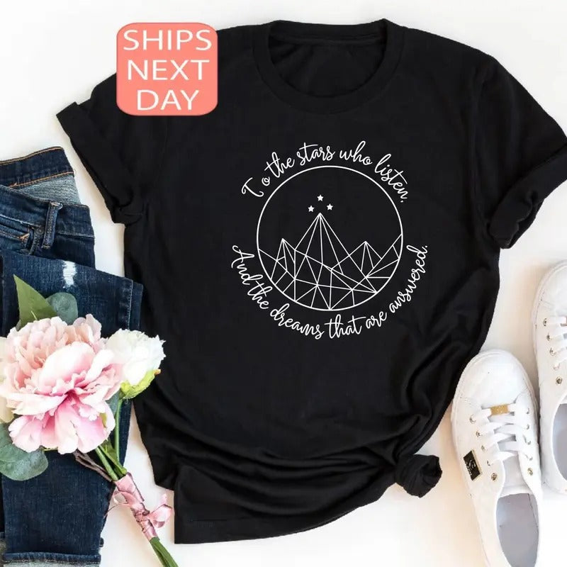 Night Court Symbol Shirt, Acotar Shirt, Thorns And Roses Tee, Book Lovers T Shirt, A Court Of Thorns Tee, Reading T...