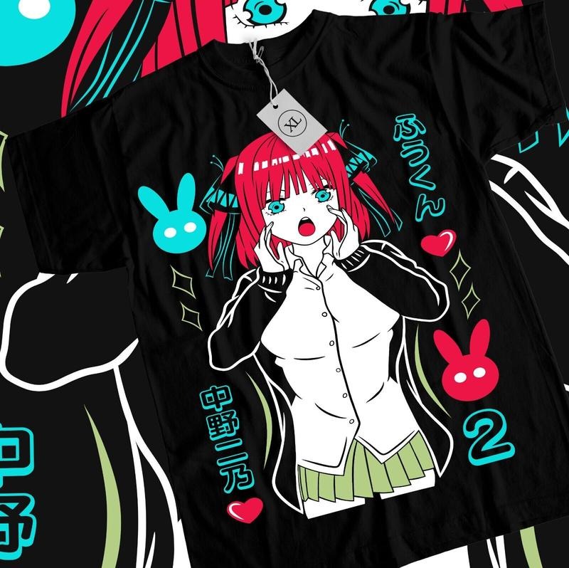 Nino Nakano T-Shirt S-4XL Waifu Hot Nakano Nino 5-toubun no Hanayome Gift Shirt Hoodie, Sweatshirt | HypeCrazeTee.com
