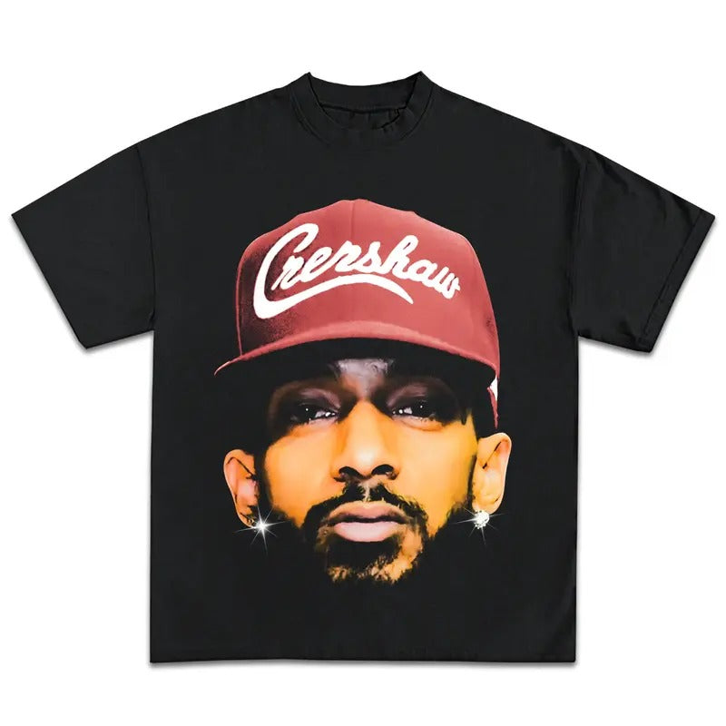 Nipsey Hussle Big Head Graphic T-Shirt Vintage Rapper Graphic Tee Rap Hip Hop Concert Merch Men Women Menswear Top...