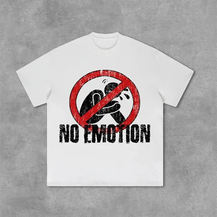 No Emotion Graphics Print Cotton T-Shirt, S to 4XL, Menswear Hoodie, Sweatshirt | HypeCrazeTee.com