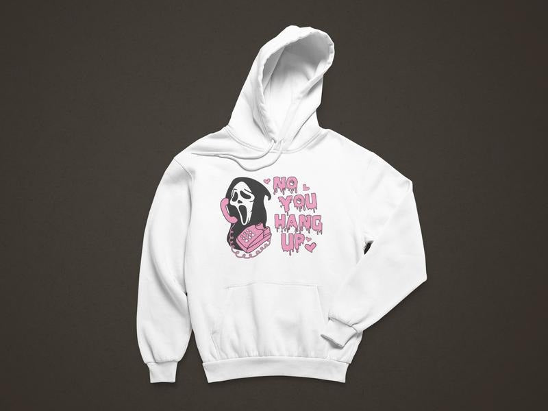 No You Hang Up Shirt, Ghostface Valentine Shirt, Halloween Shirt, Halloween Gift, Funny Valentine Shirt, Funny Ghostface...