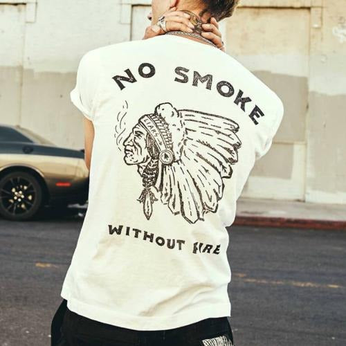 No Smoke Indigenous Print Short Sleeve Music T-Shirts, Hoodie, Sweatshirt