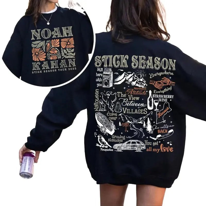 Noah Kahan Stick Season Halloween Trending Unisex T-Shirt Sweatshirt Hoodie, book sweatshirt  Cotton | HypeCrazeTee.com