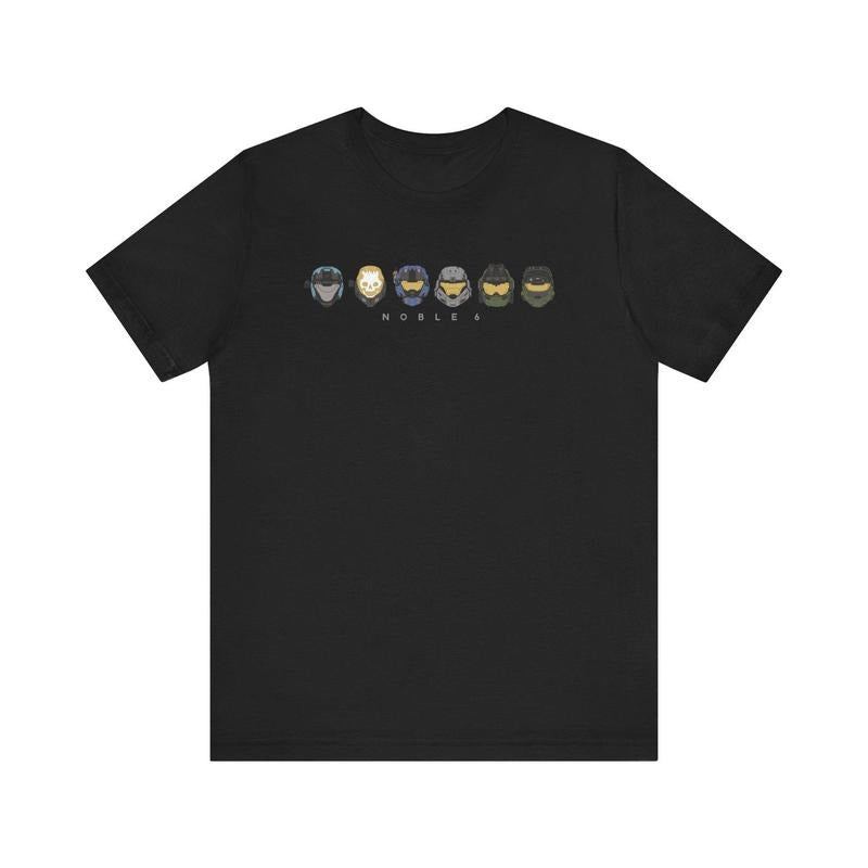 Noble Six Halo T-Shirt  Aesthetic Unisex Halo 6 Helmets Tee  Comfortable Everyday Wear for Halo Fans, Fashion Cotton,...