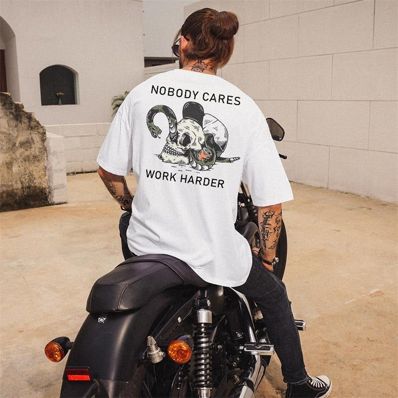 Nobody Cares Work Harder SK Snake Printed Men's T-shirt - Naughty Clothes Men Hoodie, Sweatshirt | HypeCrazeTee.com
