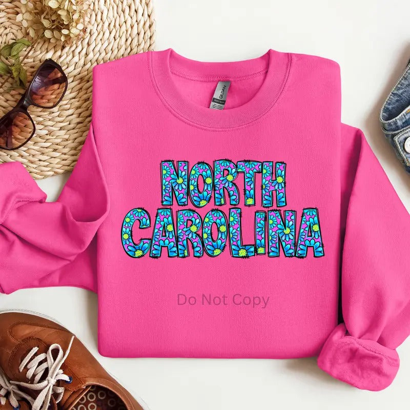 North Carolina DTF Transfer ONLY - This is NOT a T Shirt Hoodie, Sweatshirt | HypeCrazeTee.com