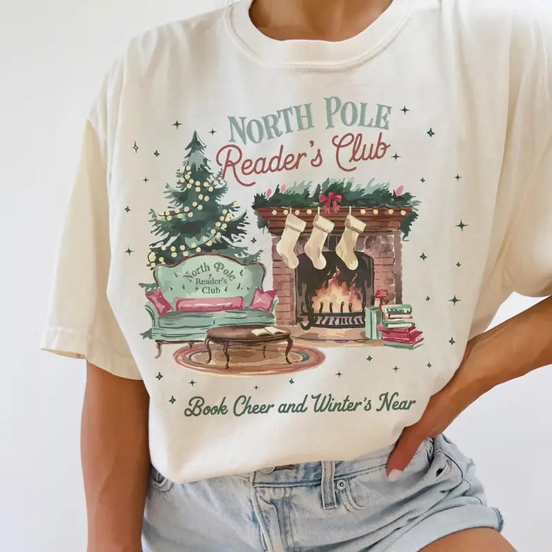 North Pole Reader'S Club All Booked Bookish T-Shirts, Hoodie, Sweatshirt