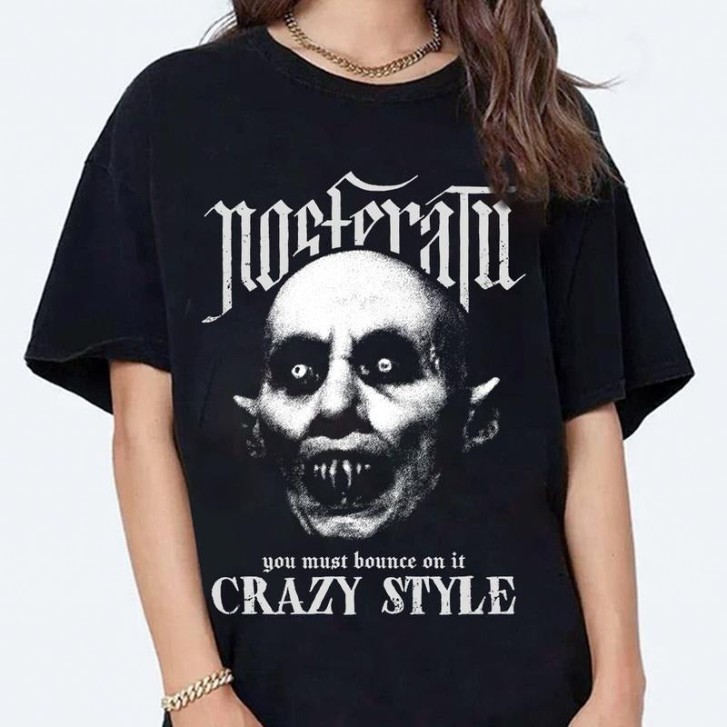 Nosferatu Limited Edition T-Shirt Crazy Style You Must Bounce On It Casual 100% Soft Cotton Unisex Halloween Gift for Men...