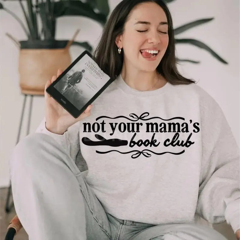 Not Your Mamas Book Club Ash Grey Sublimation Sizing Booktok T-Shirts, Hoodie, Sweatshirt