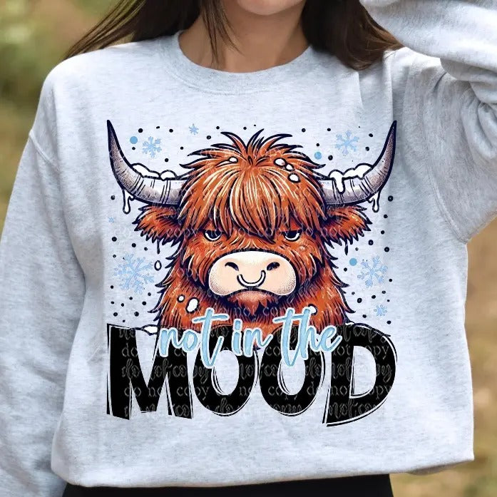Not in the Mood Cow DTF Transfers - THIS IS NOT A SHIRT Hoodie, Sweatshirt | HypeCrazeTee.com