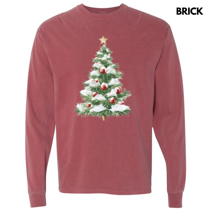 Novelty Christmas Tree Long Sleeve Comfort Colors T-Shirt 'NLB' Hoodie, Sweatshirt | HypeCrazeTee.com