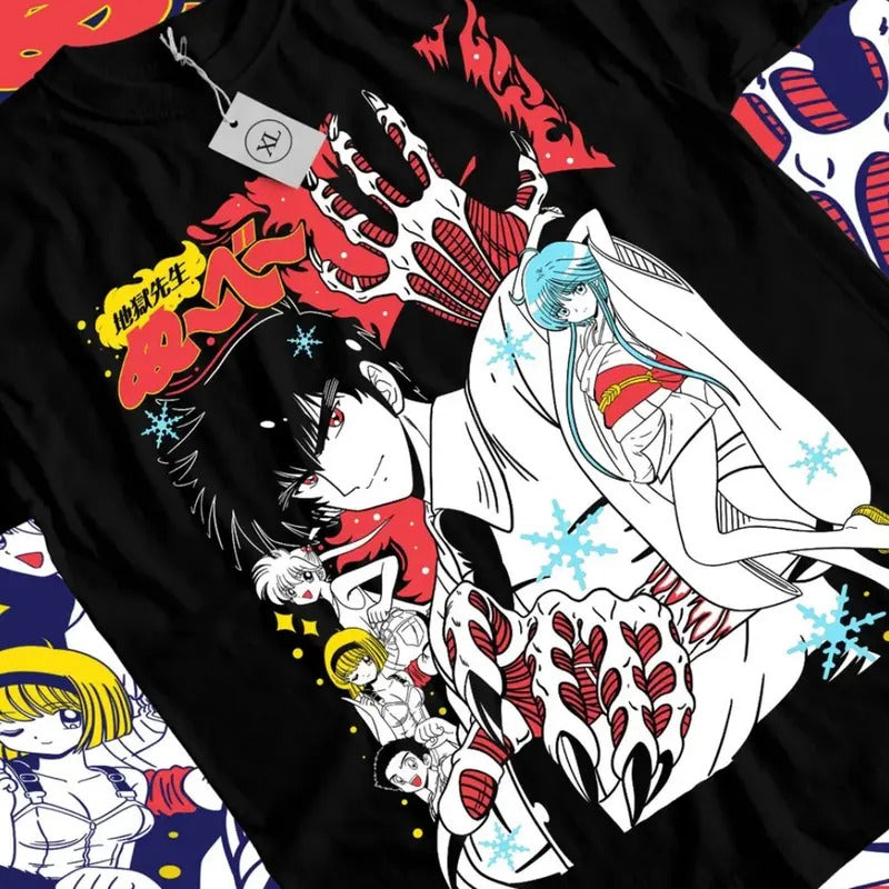 Nube T Shirt Jigoku Sensei Nube Anime Nueno Meisuke Tamamo Kyosuke Shirt Anime Manga Unisex Tshirt T-Shirt Tee ALL SIZES...