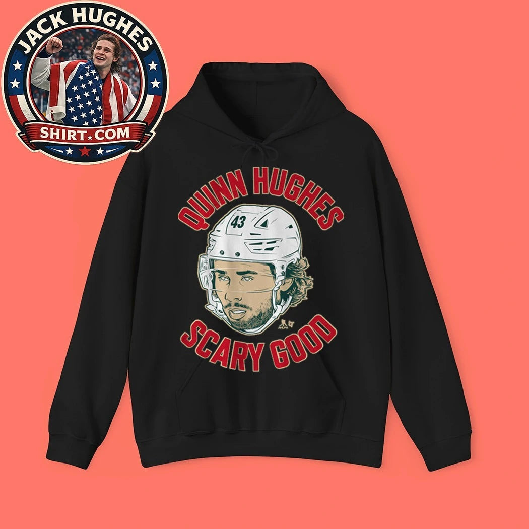 Number 43 Quinn Hughes Scary Good Ghost Eyes Shirt