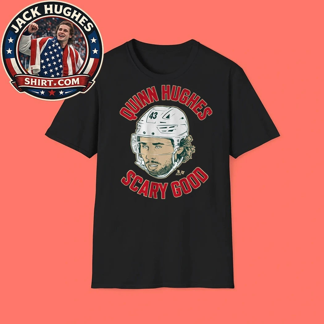 Number 43 Quinn Hughes Scary Good Ghost Eyes Shirt