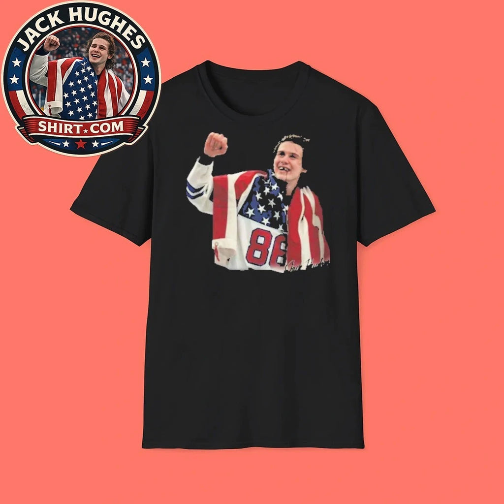 Number 86 Jack Hughes USA T-Shirt