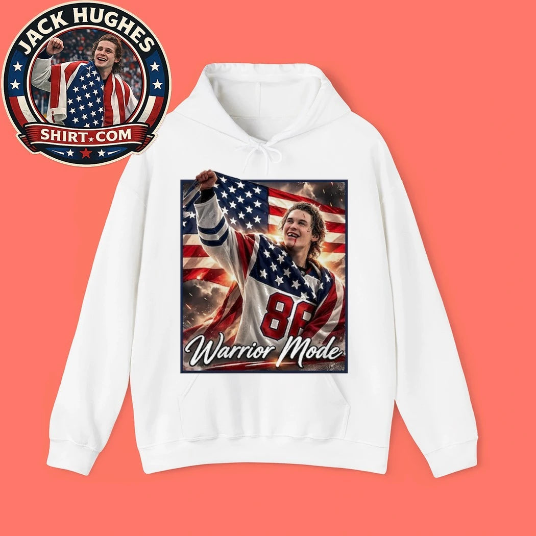 Number 86 Jack Hughes Usa Gold Hockey Tee Shirt