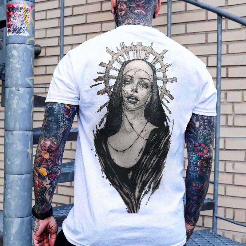 Nun Seduction Printed Men's T-shirt - Naughty Clothes Men Hoodie, Sweatshirt | HypeCrazeTee.com