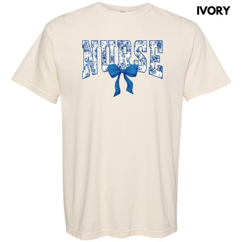 Nurse Blue Florals Comfort Colors 'NLB' T-Shirts, Hoodie, Sweatshirt