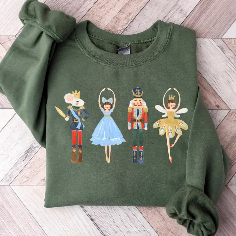 Nutcracker Sweatshirt, Sugar Plum Fairy Shirt, Xmas Shirt, Christmas Sweater, Unisex Christmas Gift Crewneck Hoodie
