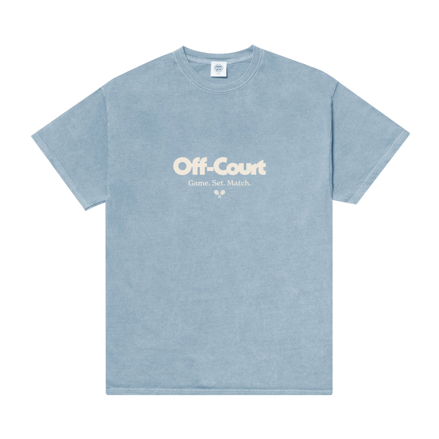 Vice 84 'Off-Court GSM' Vintage Washed Tee - Sky