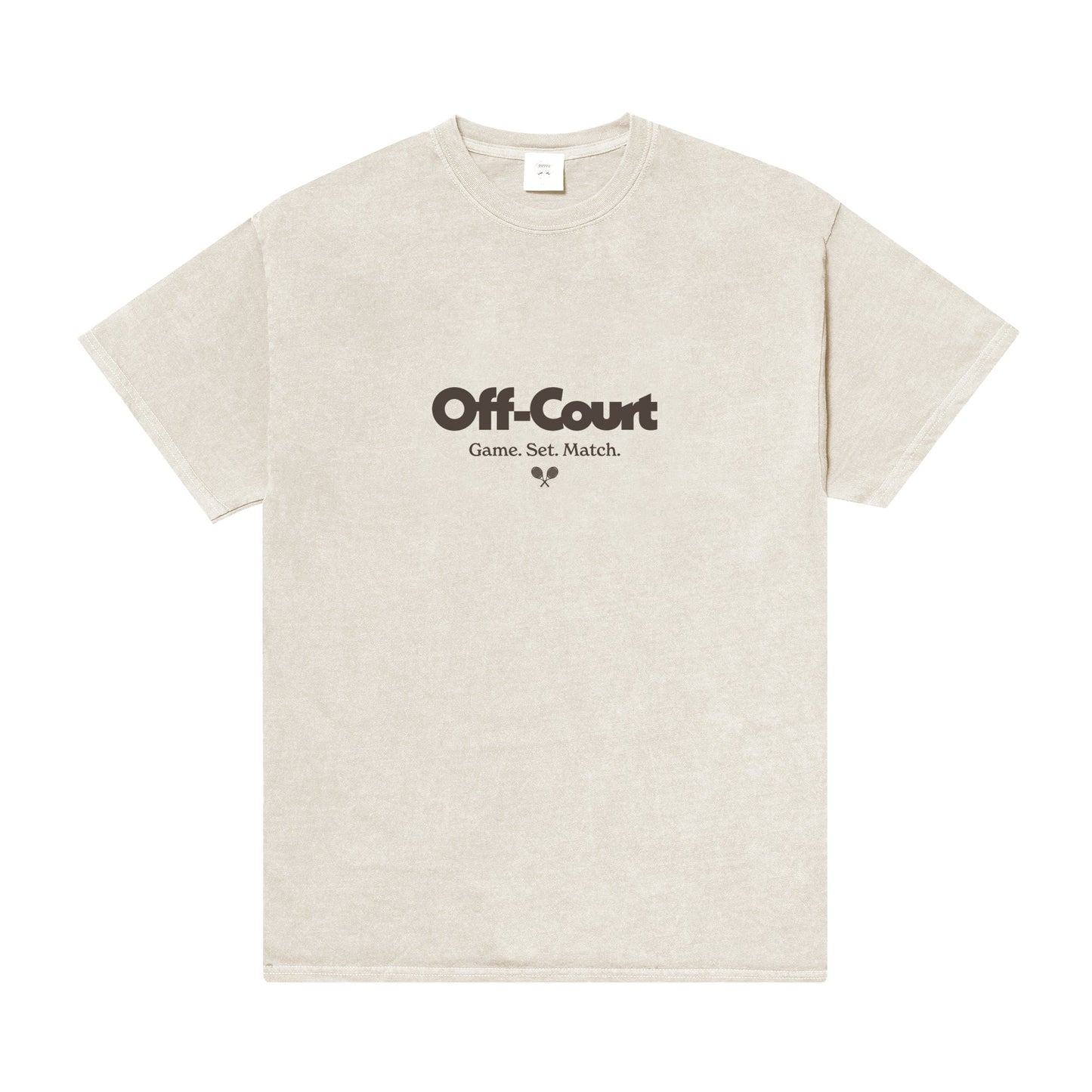 Vice 84 'Off-Court GSM' Vintage Washed Tee - Cream