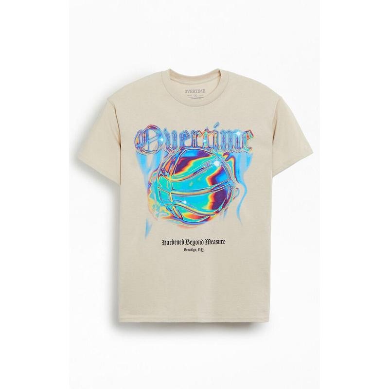 OVERTIME Men's Chrome T-Shirt - Multicolor Hoodie, Sweatshirt | HypeCrazeTee.com