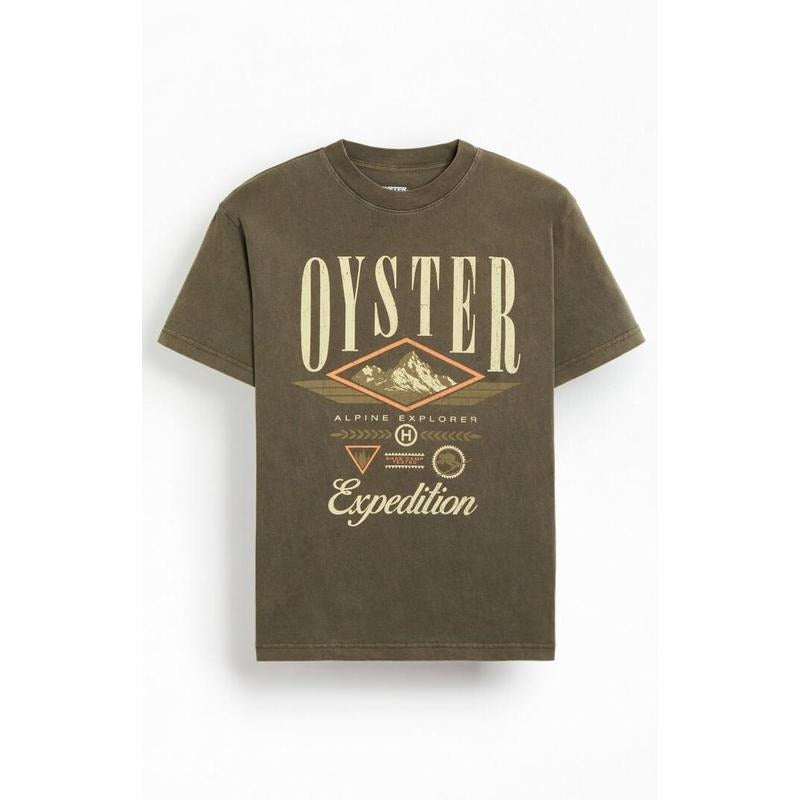 OYSTER EXPEDITION Men's Base Camp Tested T-Shirt - Multicolor Hoodie, Sweatshirt | HypeCrazeTee.com
