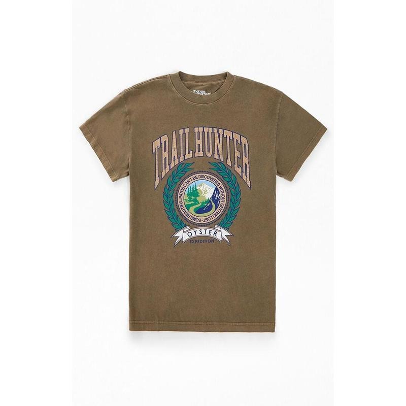 OYSTER EXPEDITION Men's Trail Hunter T-Shirt - Multicolor Hoodie, Sweatshirt | HypeCrazeTee.com