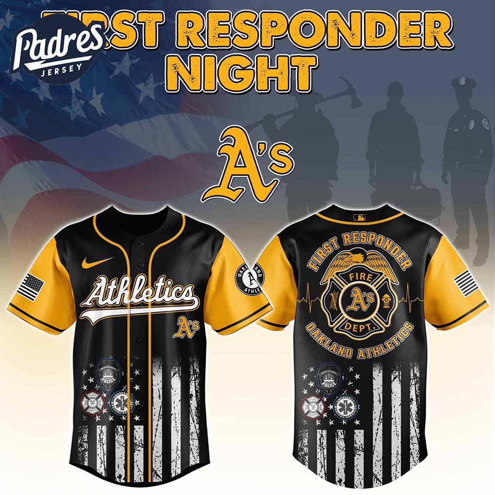 Oakland Athletics MLB x First Responders Baseball Jersey - Padres Jersey Oasis: Elevate Your Baseball Style Game