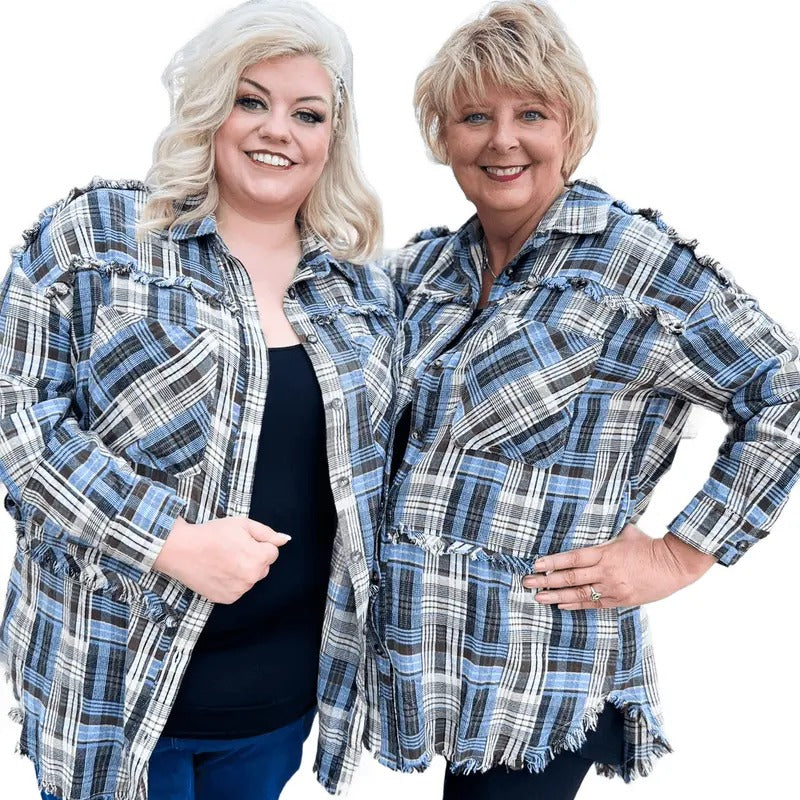 Ocean Breeze Plaid Flannel Shirt Hoodie, Sweatshirt | HypeCrazeTee.com