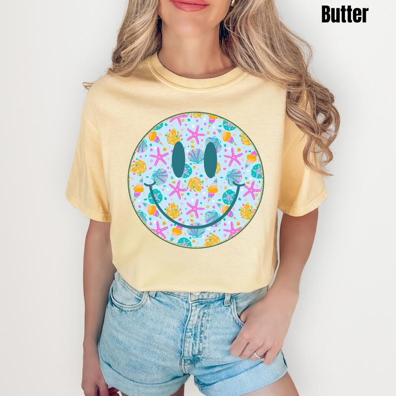 Ocean Fun Happy Face Comfort Colors T-Shirt 'NLB' Hoodie, Sweatshirt | HypeCrazeTee.com
