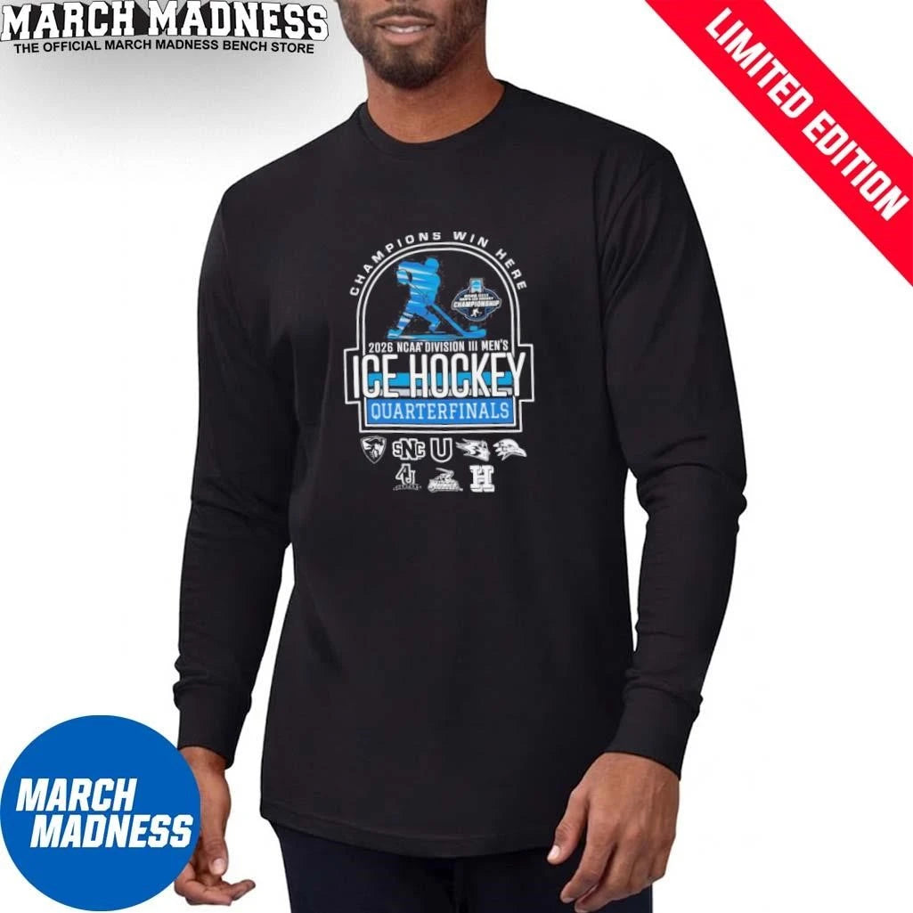 Official 2026 Division III Men’s Ice Hockey Quarterfinals T-Shirt