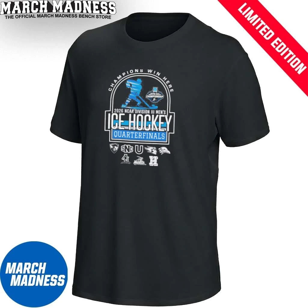 Official 2026 Division III Men’s Ice Hockey Quarterfinals T-Shirt