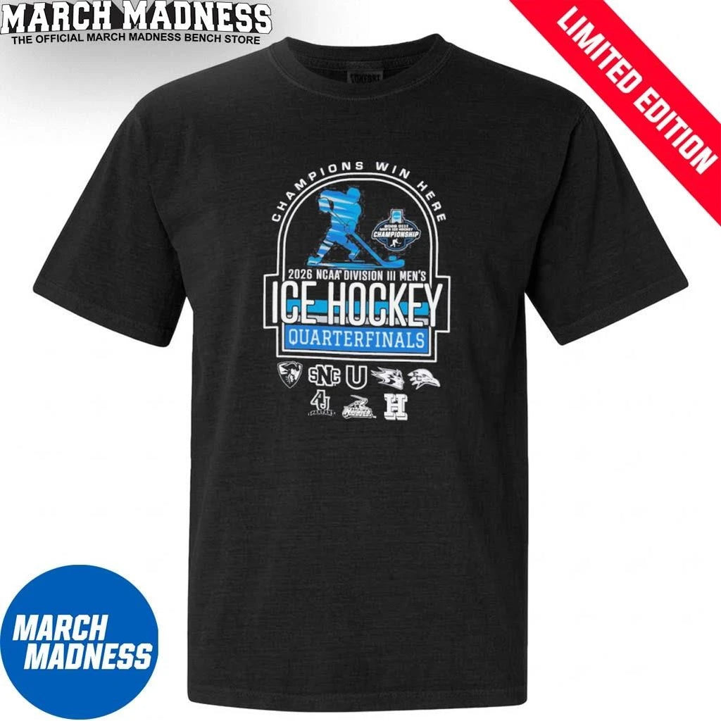 Official 2026 Division III Men’s Ice Hockey Quarterfinals T-Shirt
