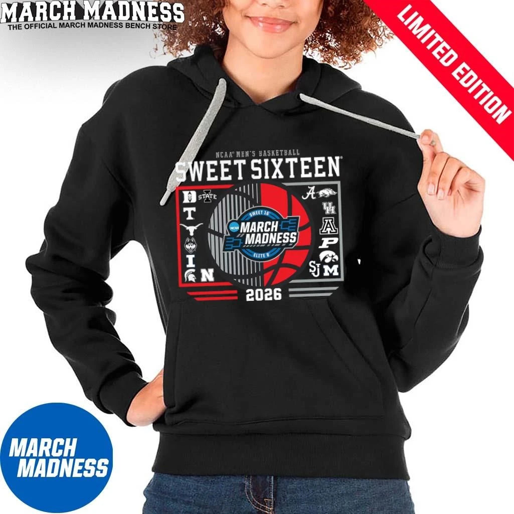 Official 2026 NCAA Men’s Basketball Tournament March Madness Sweet Sixteen Group Teams Shirt