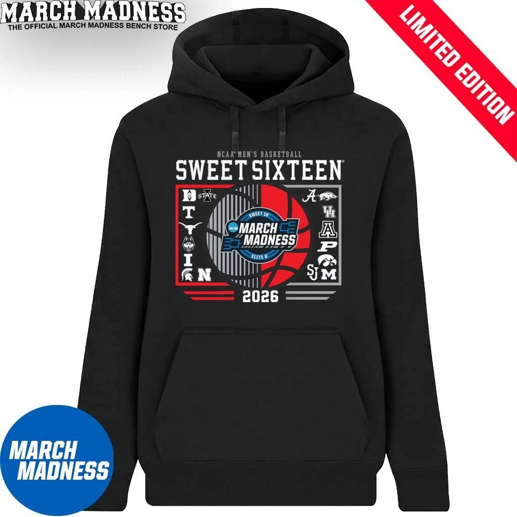 Official 2026 NCAA Men’s Basketball Tournament March Madness Sweet Sixteen Group Teams Shirt