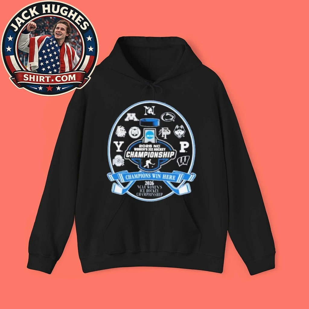 Official 2026 Ncaa Womens Ice Hockey Championship Trophy Logos Shirt