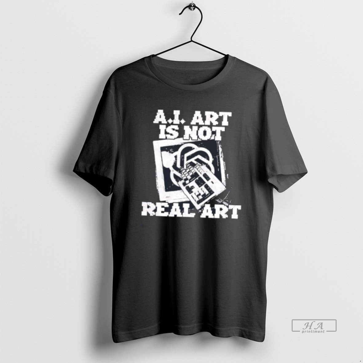 Official Ai Art Is Not Real Art Keyboard Tee Hoodie, Sweatshirt | HypeCrazeTee.com