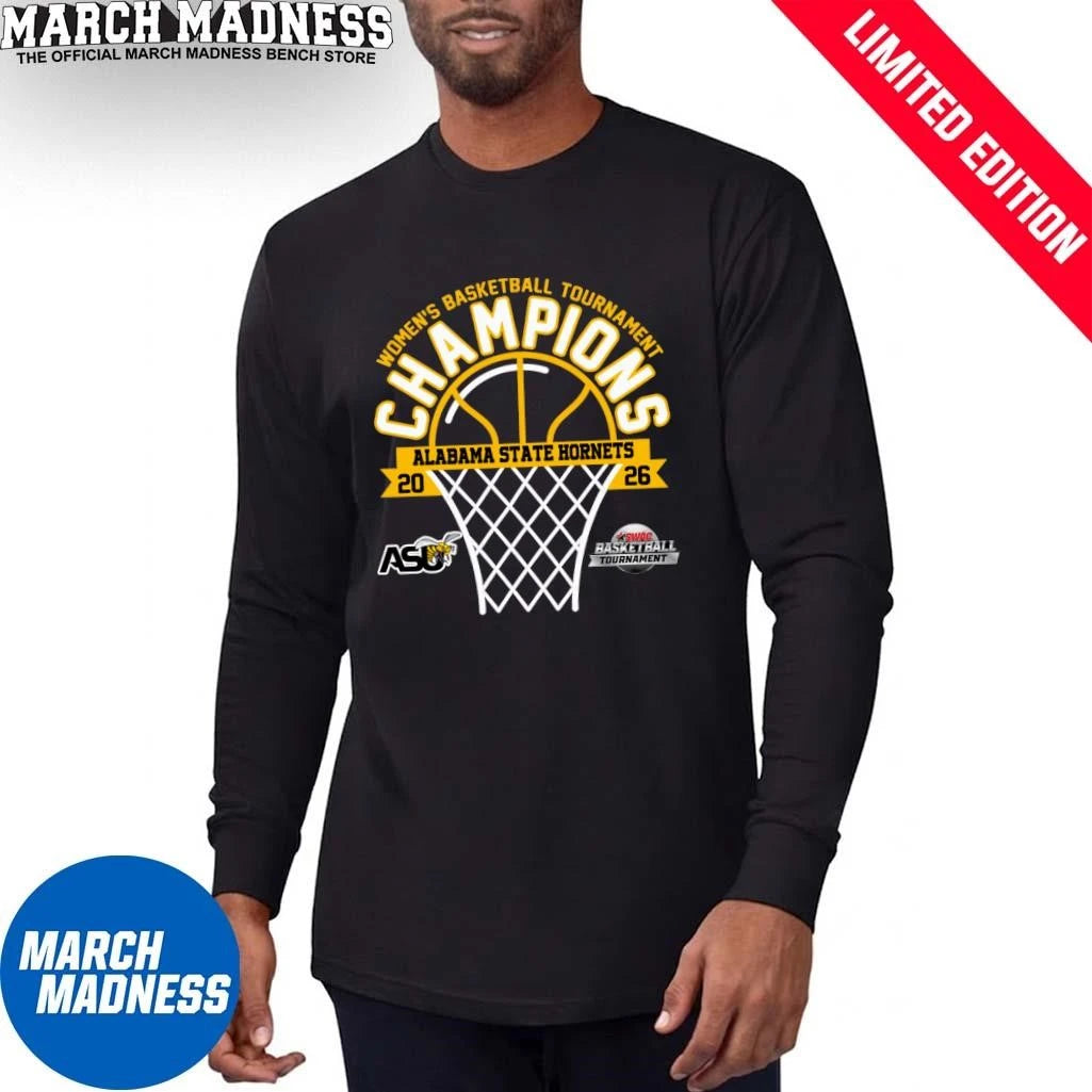 Official Alabama State Hornets 2026 SWAC Women’s Basketball Tournament Champions Shirt