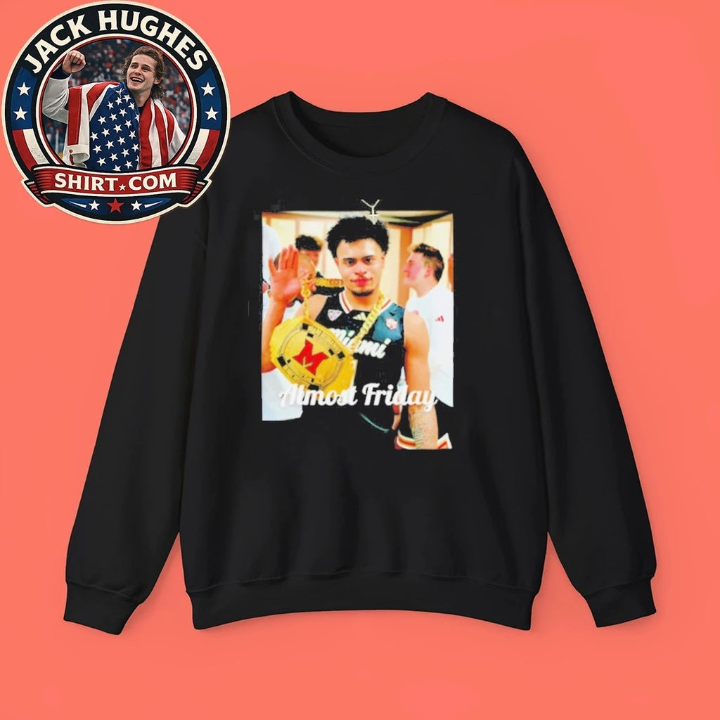 Official Almost Friday Miami Redhawks Basketball Championship Belt Shirt